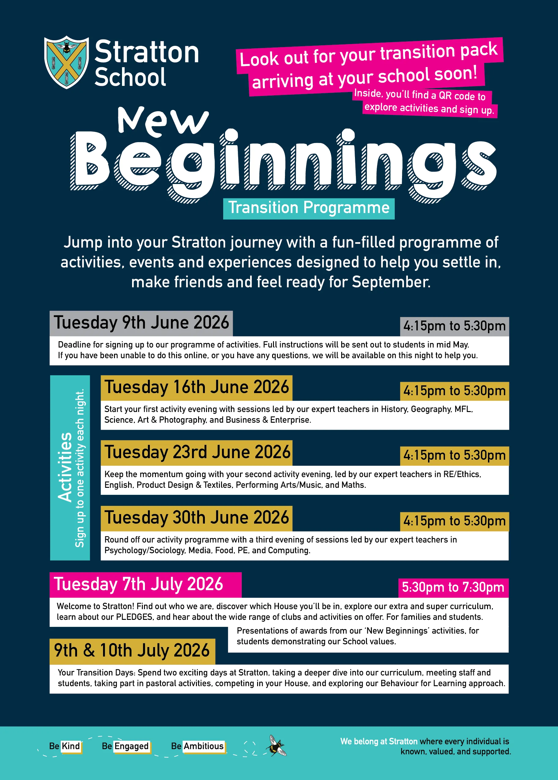 New Beginnings Events 2026