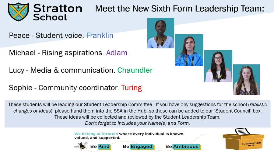 Introducing Our New Student Leadership Team – Matt King Sixth Form
